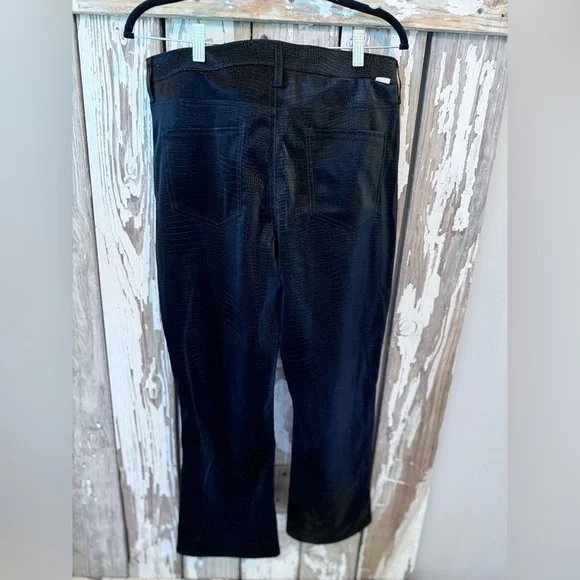 Dear John Jeanne Super High Rise Flare Cropped Jeans Size 31 (12) NWT BLACK - Picture 7 of 16